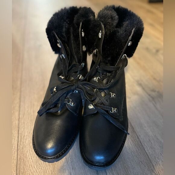 Ralph Lauren Winter Lanescout combat boots Fur size 10 NEW - Picture 1 of 7